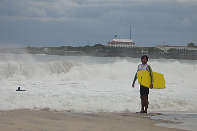 Surfing at Copacabana
