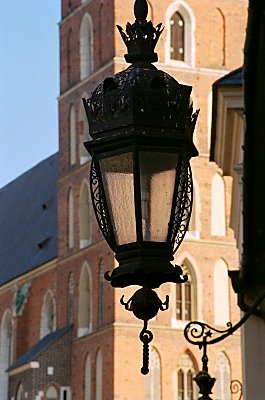 Rynek Glowny - St. Mary's i baggrunden