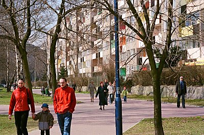 People of Nowa Huta on the way to the church