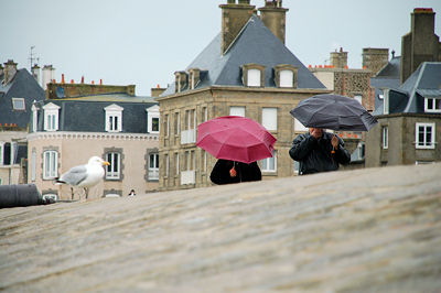 Storm and rain in St. Malo