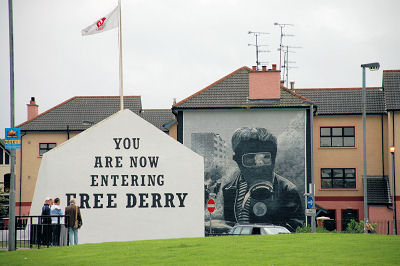 En berømt gavl i Derry