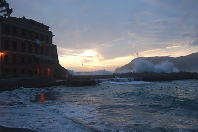 Solnedgang i Vernazza