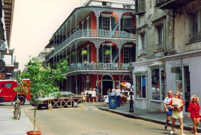 Her er så et billede fra French Quarter i New Orleans